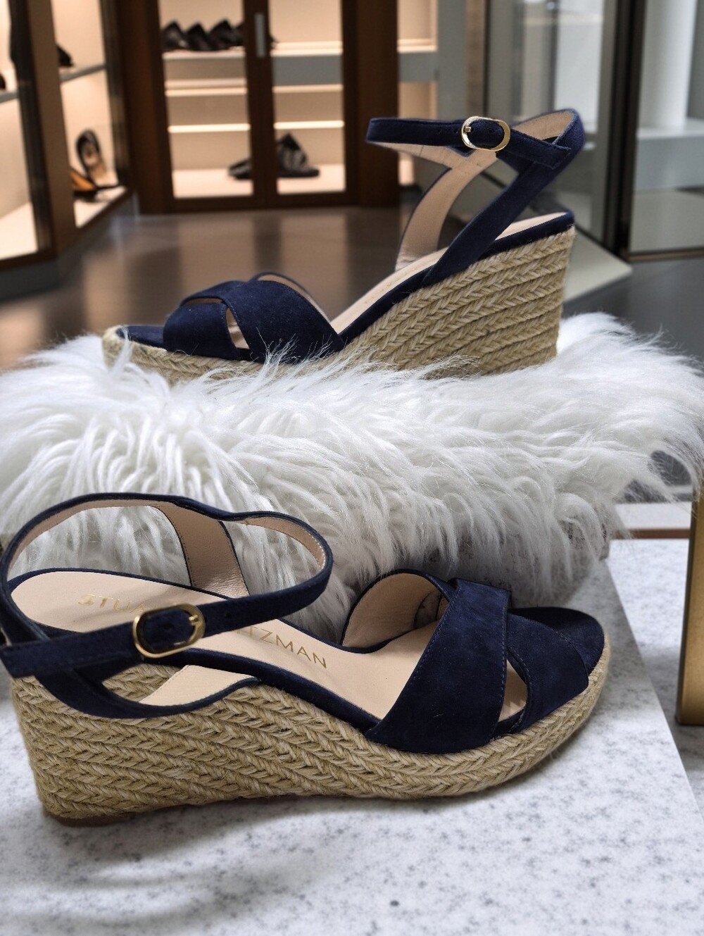 Stuart Weitzman's Dayna espadrille wedges Sandals Women's Sz 9 $425 New - Picture 1 of 9